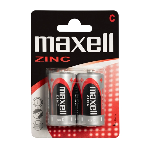 Maxell R14 C Mezza Torcia Zinco-Manganese - Blister da 2 | Delmax