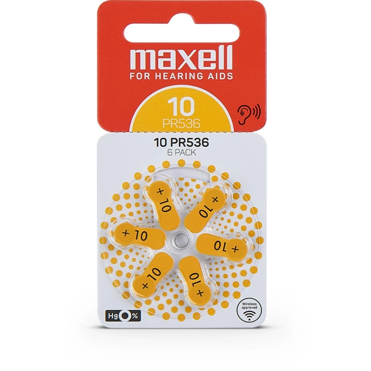 Maxell 10 PR70 / PR536 Zinco-Aria - Blister da 6 | Delmax