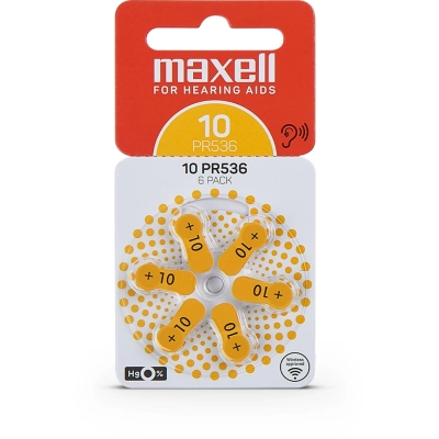 Maxell 10 PR70 / PR536 Zinco-Aria - Blister da 6 | Delmax