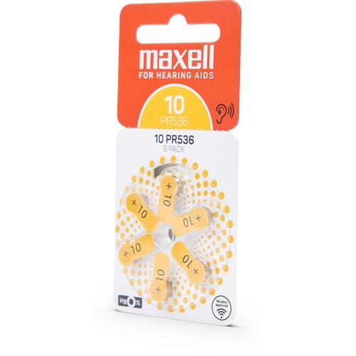 Maxell 10 PR70 / PR536 Zinco-Aria - Blister da 6 | Delmax 2