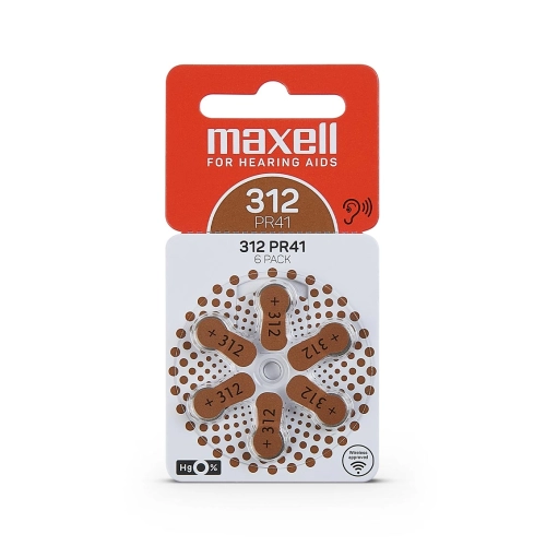 Maxell 312 PR41 Zinco-Aria - Blister da 6 | Delmax
