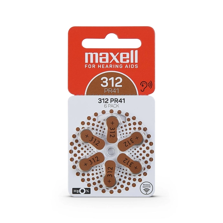 Maxell 312 PR41 Zinco-Aria - Blister da 6 | Delmax