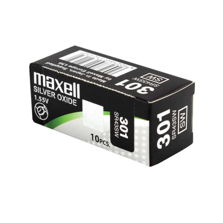 Batterie Maxell 301 SR43SW - Scatola da 10 | Delmax