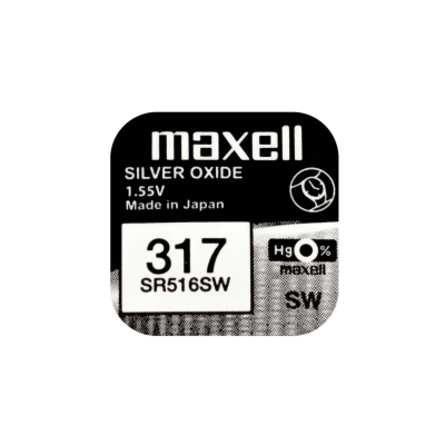 Batteria Maxell 317 SR516SW ossido d’argento singola 1,55V