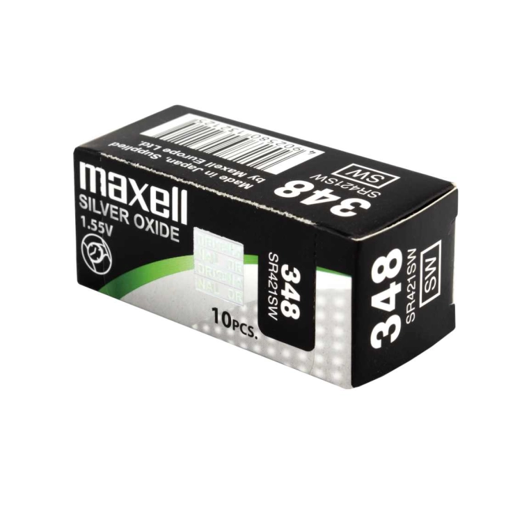 Batterie Maxell 348 SR421SW all’ossido d’argento da 1,55 V