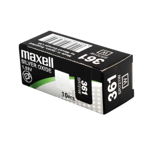 Batterie Maxell 361 SR721W all’ossido d’argento da 1,55 V