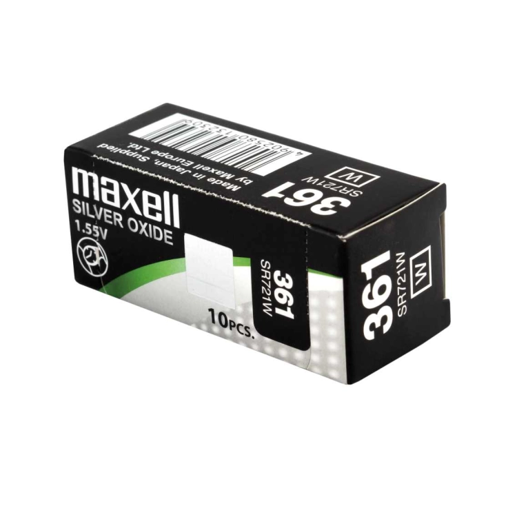 Batterie Maxell 361 SR721W all’ossido d’argento da 1,55 V