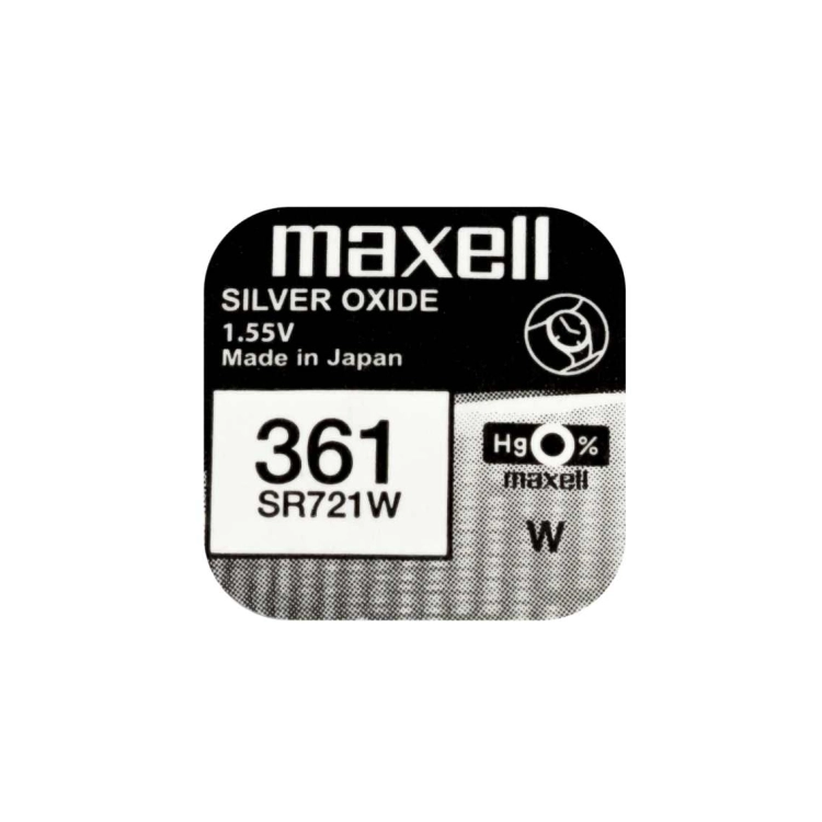 Batterie Maxell 361 SR721W all’ossido d’argento da 1,55 V