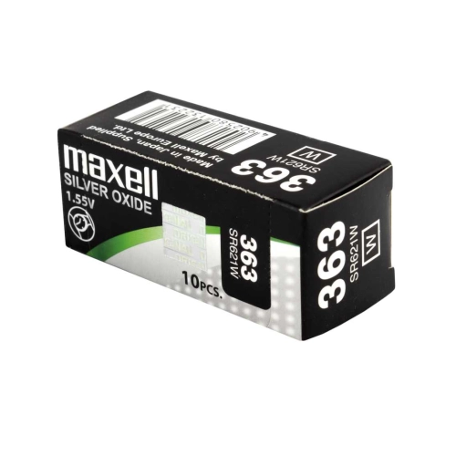 Batterie Maxell 363 SR621W all’ossido d’argento da 1,55 V