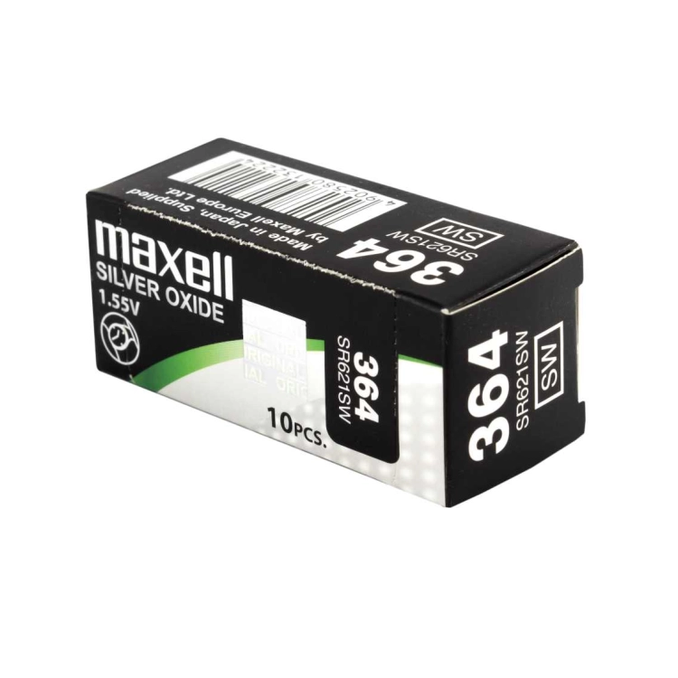 Batterie Maxell 364 SR621SW all’ossido d’argento da 1,55 V