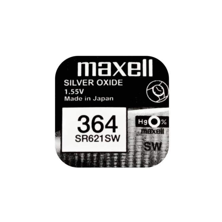 Batterie Maxell 364 SR621SW all’ossido d’argento da 1,55 V