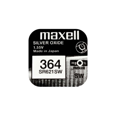 Batterie Maxell 364 SR621SW all’ossido d’argento da 1,55 V