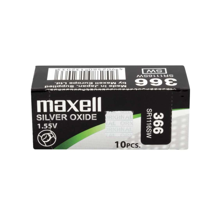 Batterie Maxell 366 SR1116SW all’ossido d’argento da 1,55 V