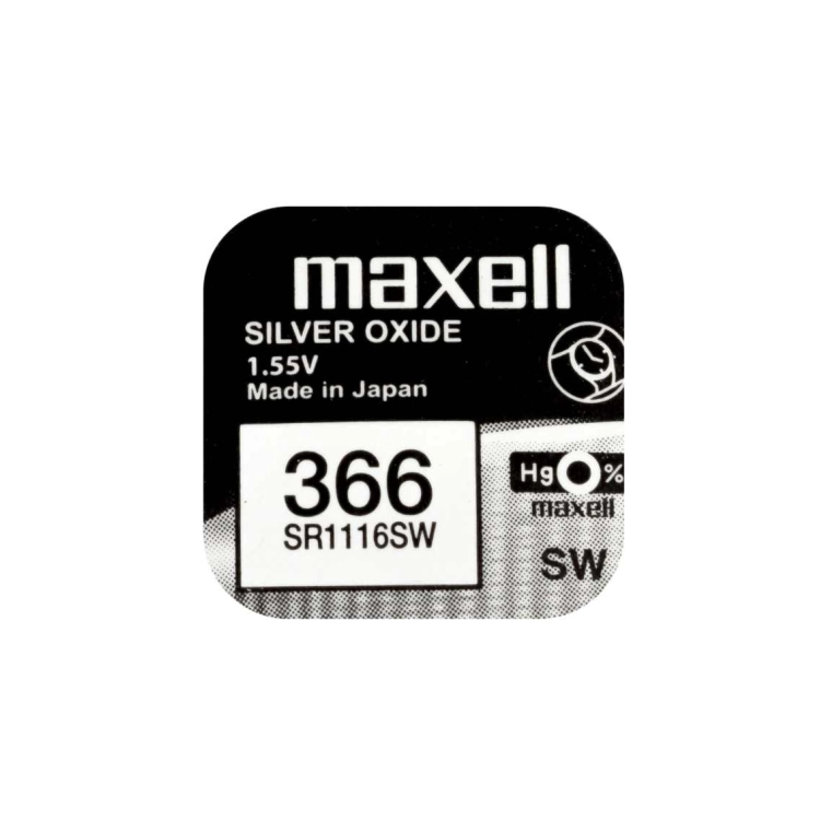 Batterie Maxell 366 SR1116SW all’ossido d’argento da 1,55 V
