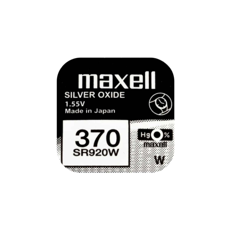 Batterie Maxell 370 SR920W all’ossido d’argento da 1,55 V