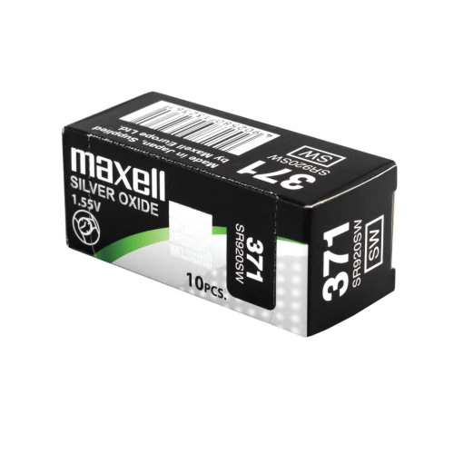 Batterie Maxell 371 SR920SW all’ossido d’argento da 1,55 V
