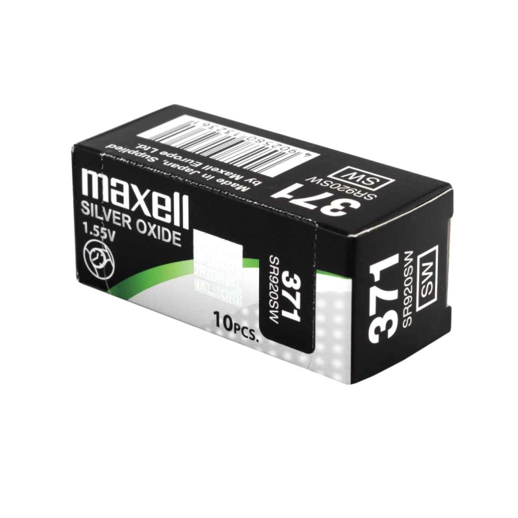 Batterie Maxell 371 SR920SW all’ossido d’argento da 1,55 V