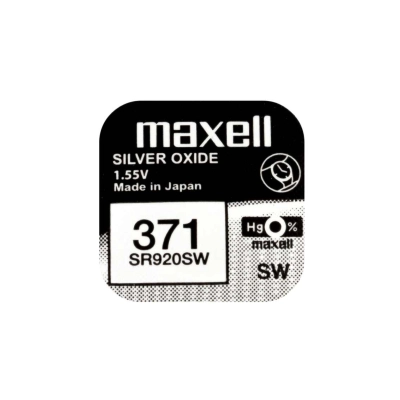 Batterie Maxell 371 SR920SW all’ossido d’argento da 1,55 V