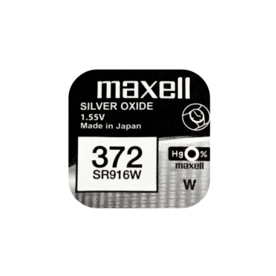 Batterie Maxell 372 SR916W all’ossido d’argento da 1,55 V