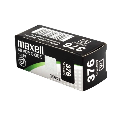 Batterie Maxell 376 SR626W all’ossido d’argento da 1,55 V