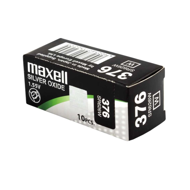 Batterie Maxell 376 SR626W all’ossido d’argento da 1,55 V