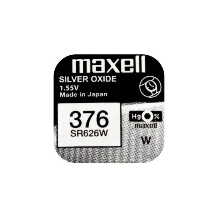 Batterie Maxell 376 SR626W all’ossido d’argento da 1,55 V