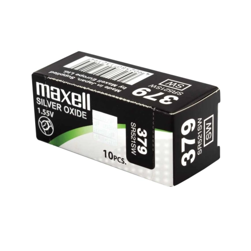 Batterie Maxell 379 SR521SW all’ossido d’argento da 1,55 V