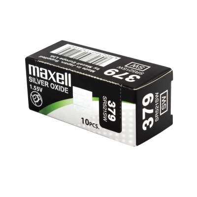 Batterie Maxell 379 SR521SW all’ossido d’argento da 1,55 V