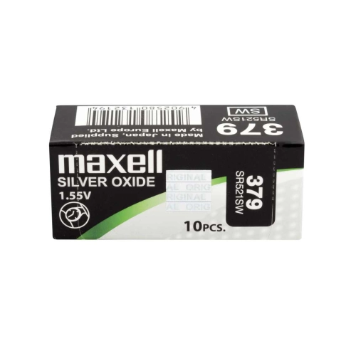 Batterie Maxell 379 SR521SW all’ossido d’argento da 1,55 V 2