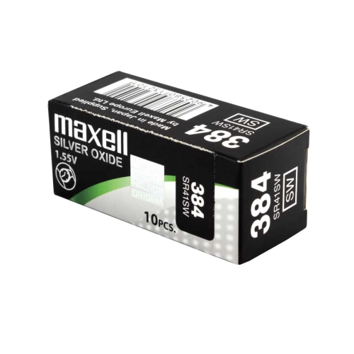 Batterie Maxell 384 SR41SW all’ossido d’argento da 1,55 V