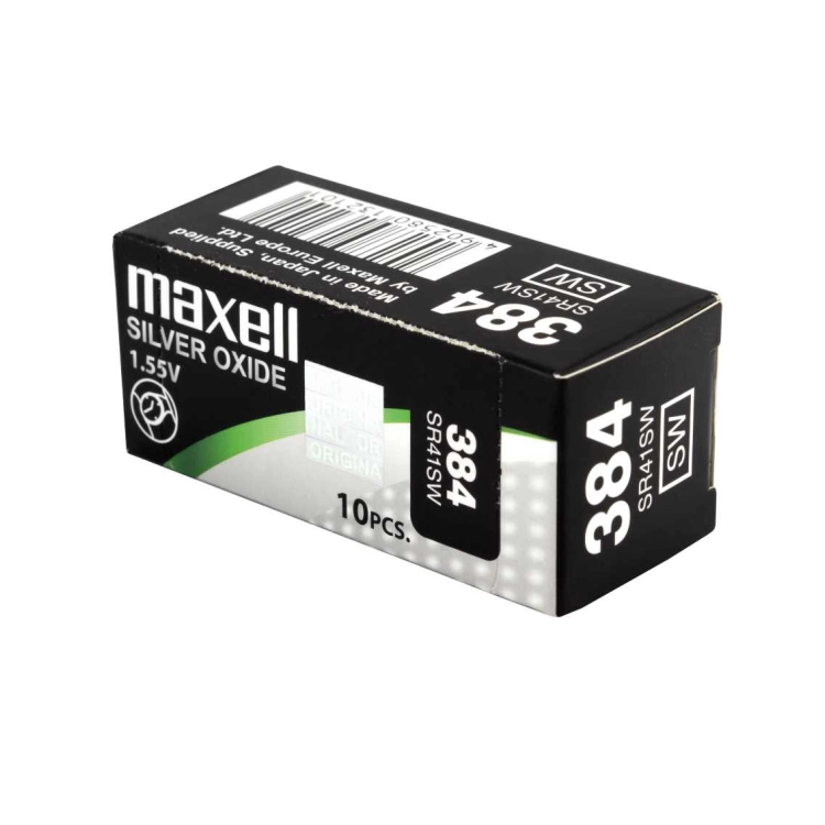 Batterie Maxell 384 SR41SW all’ossido d’argento da 1,55 V