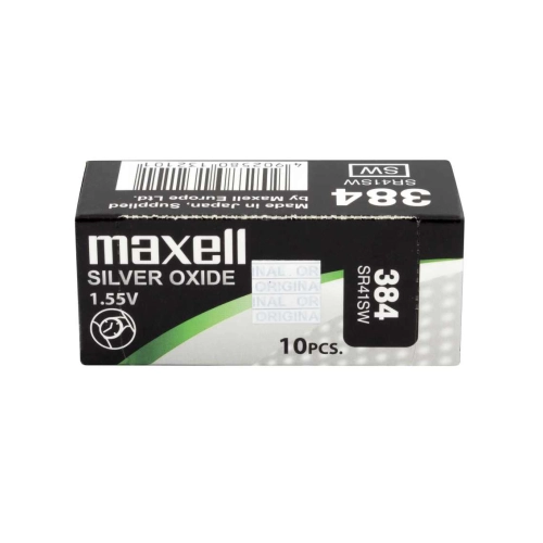 Batterie Maxell 384 SR41SW all’ossido d’argento da 1,55 V 2