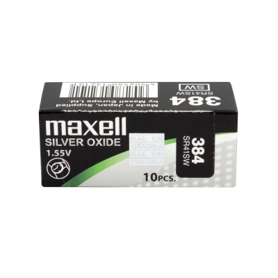 Batterie Maxell 384 SR41SW all’ossido d’argento da 1,55 V