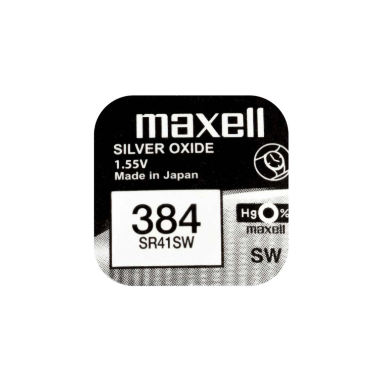 Batterie Maxell 384 SR41SW all’ossido d’argento da 1,55 V