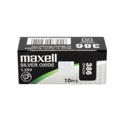 Batterie Maxell 386 SR43W all’ossido d’argento da 1,55 V