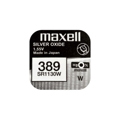 Batterie Maxell 389 SR1130W all’ossido d’argento da 1,55 V