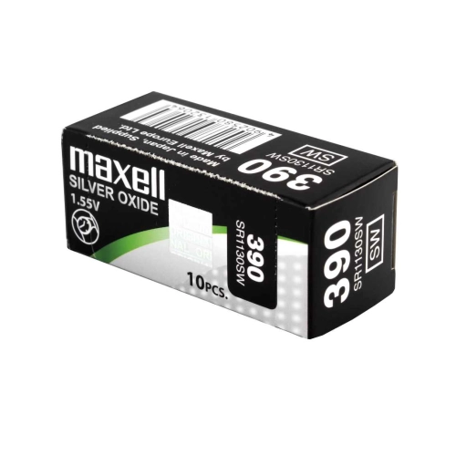 Batterie Maxell 390 SR1130SW all’ossido d’argento da 1,55 V