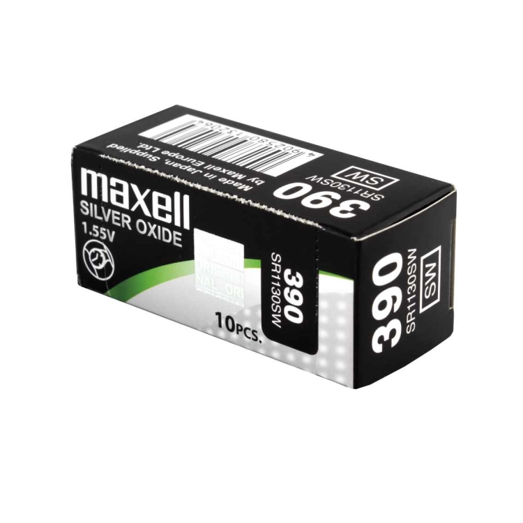 Batterie Maxell 390 SR1130SW all’ossido d’argento da 1,55 V