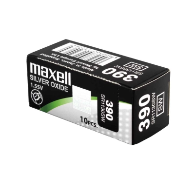 Batterie Maxell 390 SR1130SW all’ossido d’argento da 1,55 V