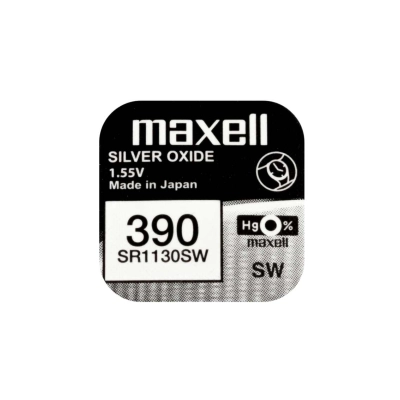 Batterie Maxell 390 SR1130SW all’ossido d’argento da 1,55 V