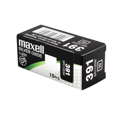 Batterie Maxell 391 SR1120W all’ossido d’argento da 1,55 V