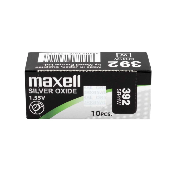 Batterie Maxell 392 SR41W all’ossido d’argento da 1,55 V