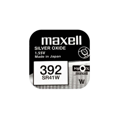 Batterie Maxell 392 SR41W all’ossido d’argento da 1,55 V