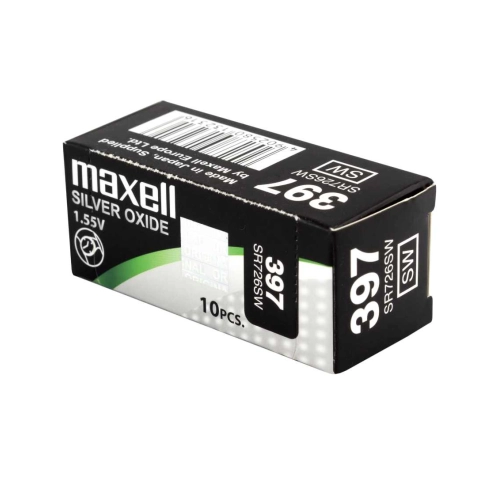 Batterie Maxell 397 SR726SW all’ossido d’argento da 1,55 V