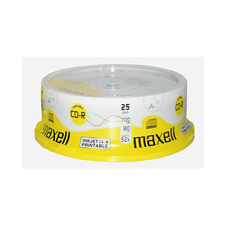 CD-R Maxell 624017 700MB 80 minuti 52x 25 CD