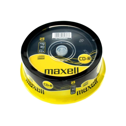 Maxell CD-R 80 Min 700 MB 52x spindle 25 CD 628522