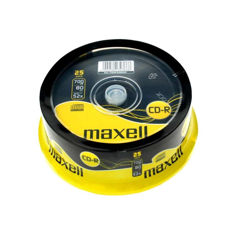 Maxell CD-R 80 Min 700 MB 52x spindle 25 CD 628522