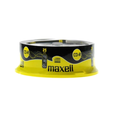 Maxell CD-R 700 MB 80 minuti 52x confezione spindle 25 CD