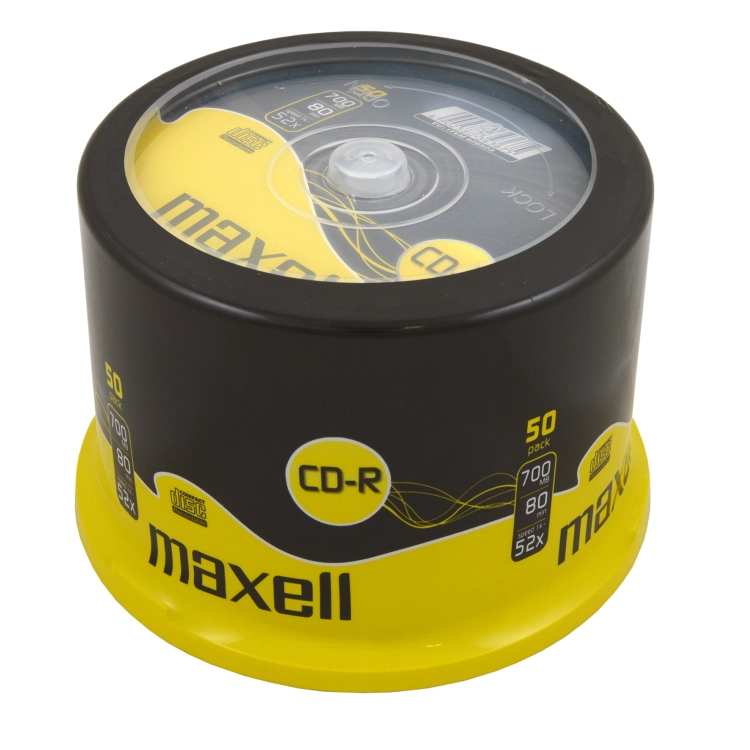 Maxell CD-R 80 Min 700 MB 52x spindle 50 CD 628523