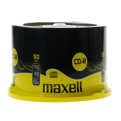 Maxell CD-R 700 MB 80 minuti 52x confezione spindle 50 CD